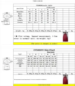Guide des tailles pour robe de soirée longue avec mesures de poitrine et taille en cm et inch