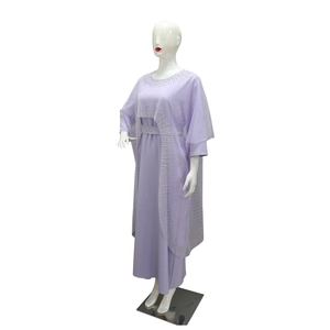 Detail showing lavender gown collar with silver rhinestones and matching sheer shawl