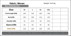 Guide des tailles détaillé pour la robe longue brodée avec mesures du tissu tissé