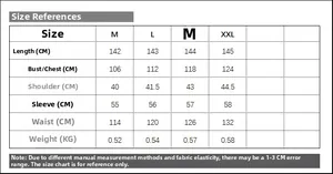 Detailed size chart with measurements for the Turkish embroidered kaftan maxi dress