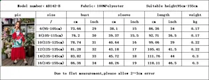 Guide des tailles pour robe longue fleurie fille avec mesures et conseils de hauteur précis