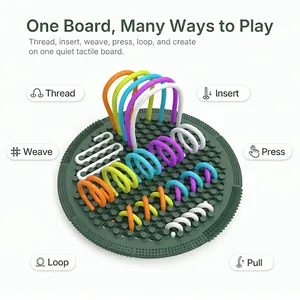 Silicone sensory activity board for quiet play and fine motor skills development