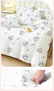 Detailed macro view showing the soft fabric texture of portable printed travel bedding