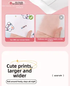 Detail of skin-friendly SMS non-woven disposable sheet with cute cartoon rabbit print