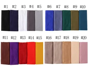 Selection of 20 vibrant colors for modal long scarves featuring soft breathable fabric texture