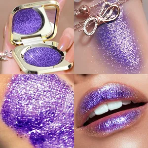 Monochromatische Schimmer Glitzer Lidschatten Palette Hohe Pigmentierung Langer Halt Augen Make-Up Goldener Spiegelkasten