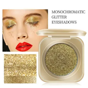Goldener monochromatischer Glitzer-Lidschatten mit starkem Glanz für Gesicht