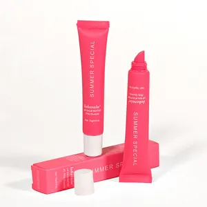 Macro view of Pink Guava hydrating lip balm butter tubes and matching packaging boxes