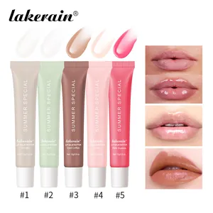 Lakerain Summer Special Lip Balm Butter Moisturizing Hydrating Shiny Lip Care Balm Vanilla Mint Coffee Cake Pink Guava For Women