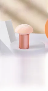 Detail of mushroom head sponge puff showing fine texture and 30-time powder release test
