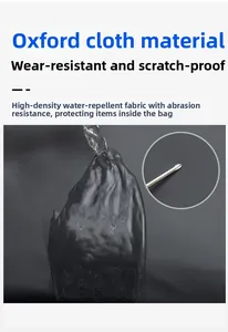Close-up of waterproof Oxford fabric showing scratch-resistant and water-repellent surface
