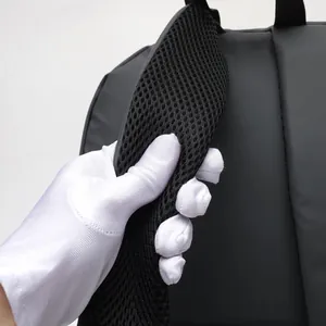 Waterproof laptop backpack with thick breathable mesh straps for comfort and cushioning