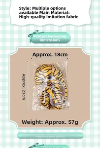 Detailed view of plush tiger stripe headband made from premium faux fur material