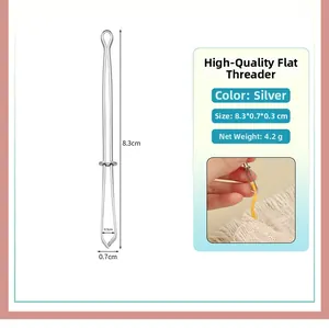 Detailed specs of the 8.3cm stainless steel drawstring threader tool for DIY sewing