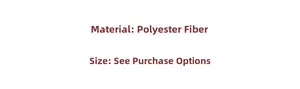Polyester fiber material information and size details for the plush white Christmas tree skirt