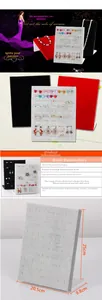 L-shaped jewelry display stand with 50 slots for rings and earrings, velvet finish, 25cm height