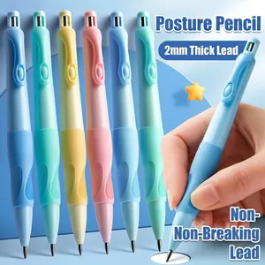 Portamine per la Correzione della Postura a Forma di Delfino Mina da 2mm Impugnatura Ergonomica Temperamatite Integrato per la Scuola