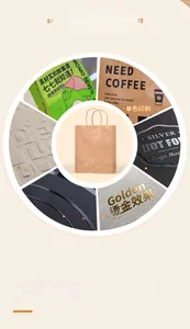 Brown kraft paper bag detail showing UV, gold foil, and embossing printing techniques