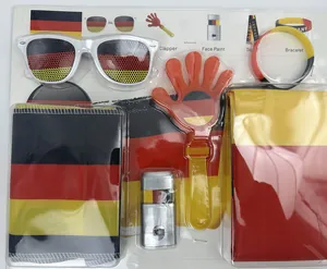 German national flag football fan kit with sunglasses, scarf, and cheering accessories