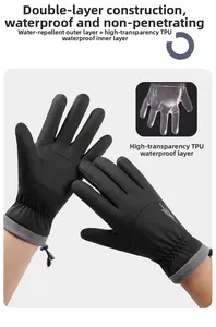 Detail showing dual-layer waterproof construction with inner TPU bag and repellent fabric