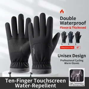Winter Skiing Gloves Waterproof Windproof Thermal Fleece Lined Touchscreen Outdoor Cycling Gloves For Men Women Sportswear