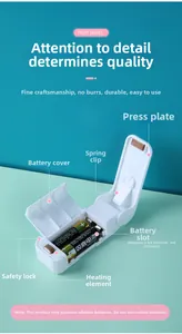Details der Innenstruktur des weißen Mini-Heißsiegelgeräts mit Batteriefach für Plastiktüten
