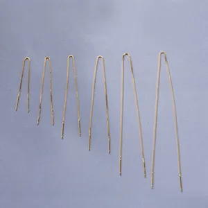 Minimalist gold S925 silver threader earrings set in six various lengths and styles