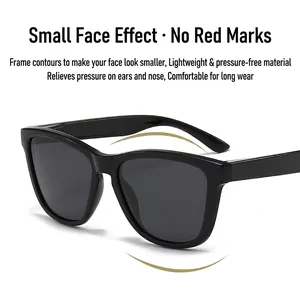 Classic polarized black oversized sunglasses with UV protection for a stylish look
