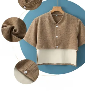 Detail view of thermal shoulder wrap with four-needle six-thread stitching and soft fabric