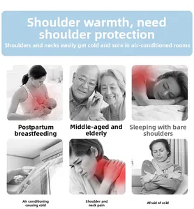 Détail du chauffe-épaule en peluche pour la protection du cou des personnes âgées