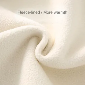 Cream-white thermal velvet shoulder protector with soft plush fabric for winter warmth