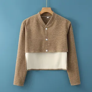 Capa térmica de hombro talla L con botones para protegerse del frío en aire acondicionado