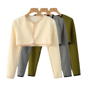 Fleece-lined thermal shoulder wrap in cream, gray, and olive green for winter warmth