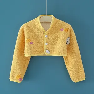 Kinder Warme Schulterschutz Weste Baby Sherpa Fleece Gesteppte Ärmellose Jacke Herbst Winter Thermische Nachtwäsche Top
