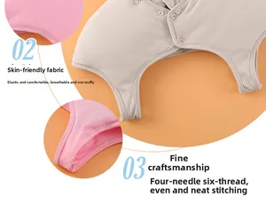 Detail of soft fleece shoulder warmer showing flatlock stitching and button closure