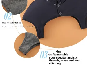Detail of four-needle six-thread stitching on soft thermal shoulder wrap fabric