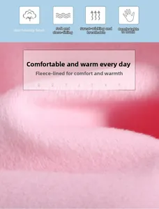 Close-up of pink thermal shoulder wrap showing soft plush lining and breathable fabric