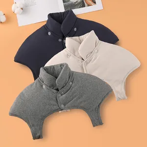 Unisex Cotton Padded Shoulder Warmer Neck Protector Cape Winter Warm Thickened Quilted Wrap For Elderly Postpartum Home Sleeping Use