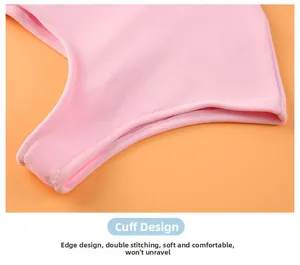 Detailed close-up of pink shoulder wrap cuff with reinforced double stitching and piping