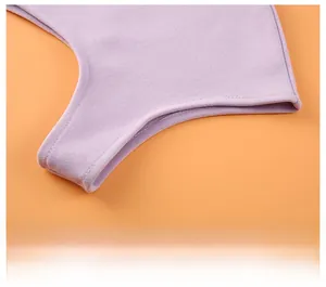 Detail shot of the reinforced cuffs with neat double stitching on a purple shoulder wrap
