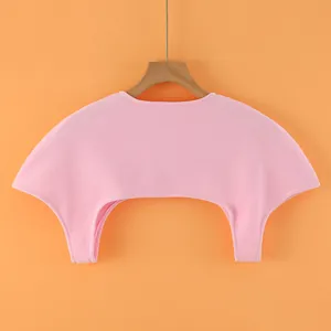 Pink shoulder warmer wrap for neck protection in summer, soft cotton fabric vest