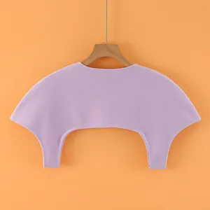 Lavender lightweight shoulder protector wrap for warmth in air-conditioned rooms