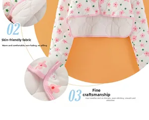 Detailed macro view showing the fine workmanship and quilted texture of baby thermal top