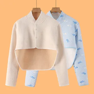 Women Quilted Shoulder Warmer Long Sleeve Neck Protector For Sleeping Elderly Postpartum Autumn Winter Warm Bed Jacket