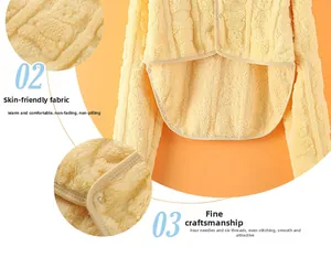 Detailed close-up of flannel shoulder protector with four-needle six-thread stitching