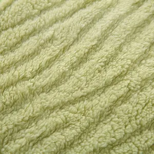 Fruit green thickened plush fleece thermal shoulder wrap with soft shaggy texture