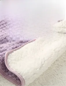 Detail of purple coral fleece and thick white lamb wool lining for thermal warmth