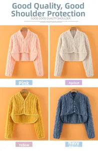 Fleece shoulder warmer shawl for women in pink, apricot, yellow and navy blue colors