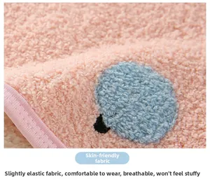 Macro detail of breathable pink fleece fabric with skin-friendly and elastic texture