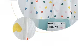 Detail of snap buttons and precision flatlock stitching on pure cotton gauze shawl fabric